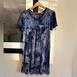 Come Together CA- Blue Tie-Dye babydoll dress